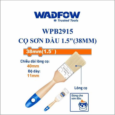 Cọ Sơn 1.5 Inch Cáng Gỗ WADFOW WPB2915 - Dụng Cụ Sơn Dầu Chất Lượng Cao cho Nghệ Thuật và Sáng Tạo