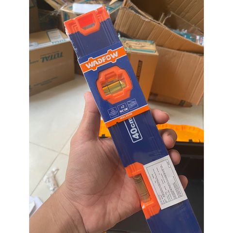 Thước Thủy Nhôm WADFOW 40 cm - Dụng Cụ Đo Chính Xác, Độ Dày 1mm - Thiết Bị Tiện Ích Chất Lượng Cao