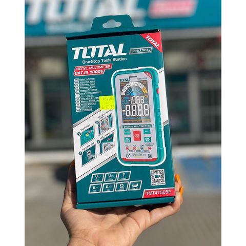 Đồng hồ đo điện màn hình LED TOTAL TMT475052 - Đo điện áp AC/DC, dòng điện và điện trở, chức năng thông minh, chính xác cao