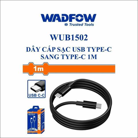 Cáp Sạc USB Type C Sang Type C WADFOW WUB1502 - Dài 1m, Dòng Sạc Tối Đa 3A, Phụ Kiện Thiết Bị Số Chất Lượng Cao