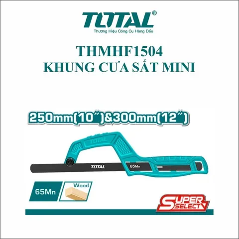 (AT8) Khung cưa sắt loại bình dân TOTAL THMHF1504 (có kèm lưỡi)