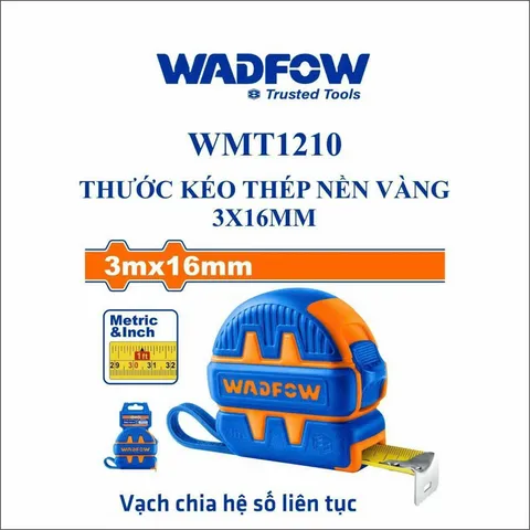 Thước Kéo Thép 3 Mét Hệ Inch Song Song WADFOW WMT1210 - Thiết Kế Độc Nhất, Dụng Cụ Tiện Ích Chất Lượng Cao