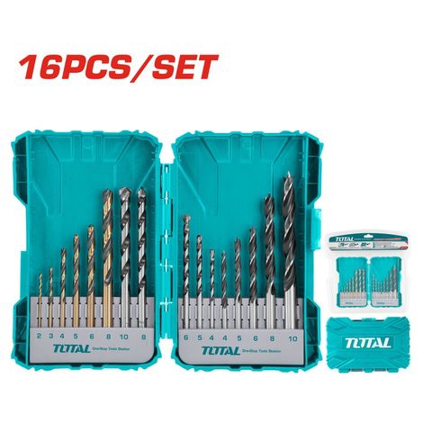 (AT8) Bộ 16 mũi khoan kim loại, bê tông và gỗ Total TACSDL11601