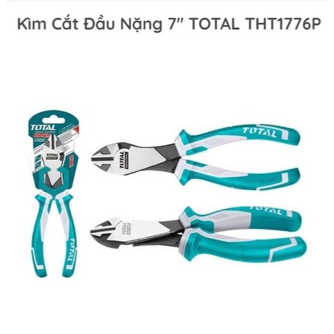 Kìm Cắt Đầu Nặng 7 Inch TOTAL THT1776P - Công Cụ Tiện Ích Chất Lượng Cao, Đầu Chống Gỉ, Tay Cầm Hai Màu