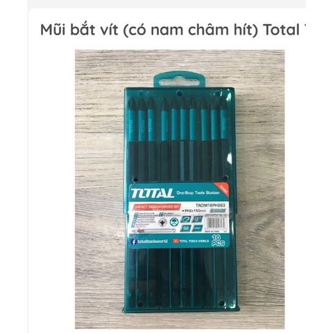 Mũi Bắt Vít PH2x150mm Thép S2 Nam Châm - Đầu Vít Chất Lượng Cao Total TACIM16PH263 Dụng Cụ Tiện Ích Cho Thợ Điện Tử
