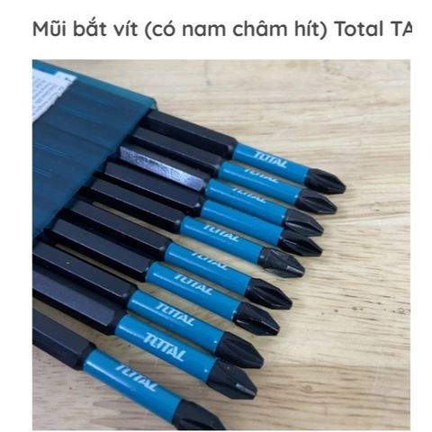 Mũi Bắt Vít PH2x150mm Thép S2 Nam Châm - Đầu Vít Chất Lượng Cao Total TACIM16PH263 Dụng Cụ Tiện Ích Cho Thợ Điện Tử