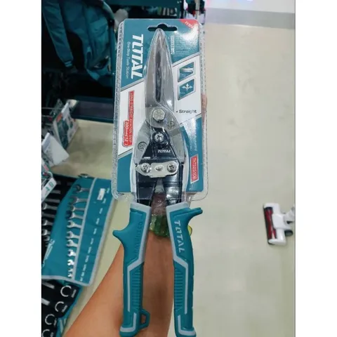 Kéo Cắt Tôn Đầu Thẳng Dài TOTAL THT525106 - Dụng Cụ Cắt Nhựa, Cao Su, Lưới Dây Đồng 300mm