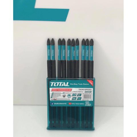 Hộp 10 Mũi Bắt Vít PH2x150mm Thép S2 Có Từ Total TACIM16PH263 - Dụng Cụ Công Nghiệp Chất Lượng Cao