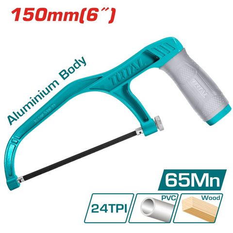 Khung Cưa Sắt Mini Total THMHF1503 - Tay Cầm Thoải Mái, Lưỡi Cưa 150mm, Dụng Cụ Tiện Ích Nghề Mộc, Thân Nhôm Chắc Chắn