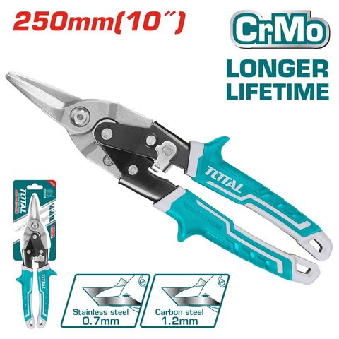(at8) Kéo cắt tole thẳng thép Cr-Mo (Siêu cứng) TOTAL THTJ532106