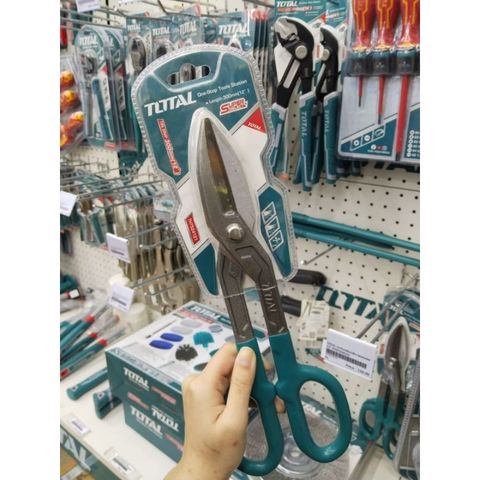 Kéo Cắt Tôn Nhỏ TOTAL THT524121 - Kéo Cắt Tole Chính Hãng, Thép Hợp Kim Sắc Bén, Dễ Thao Tác, Phù Hợp Cho Thợ Cơ Khí và Tự Làm