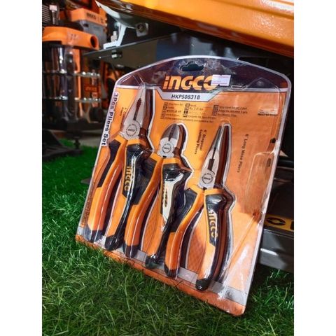 Bộ 3 Kìm INGCO HKPS08318 - Kìm Răng 8