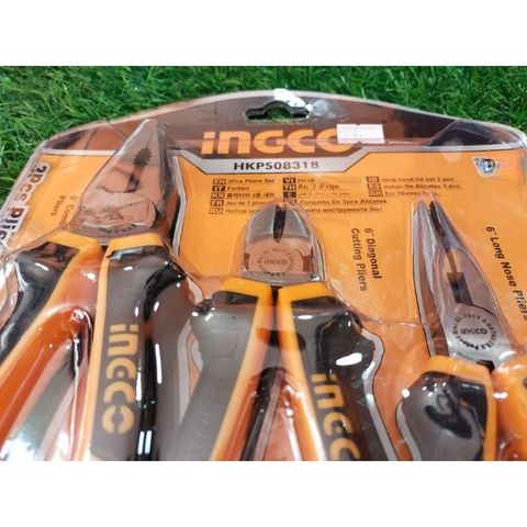 Bộ 3 Kìm INGCO HKPS08318 - Kìm Răng 8