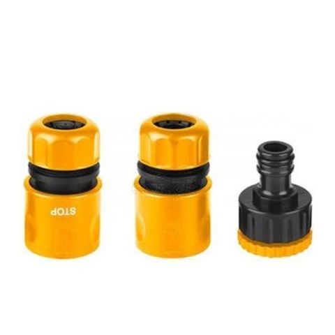 Bộ 3 đầu nối nhanh ống 1/2 inch INGCO HHCS03122 - Dụng cụ tiện ích chất lượng cao, bền đẹp, sản xuất tại Trung Quốc