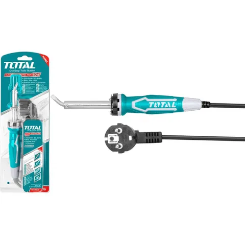Mỏ Hàn Chì Mũi Cong 60W TOTAL TET2606 - Dụng Cụ Hàn Chất Lượng Cao, Công Suất 60W, Nhanh Nóng 3~5 Phút