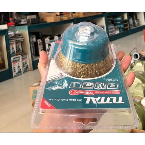 Chén Cước Sợi Đồng Total TAC31041 - Dụng Cụ Làm Sạch Kim Loại 100mm cho Máy, Phụ Kiện Chuyên Dụng