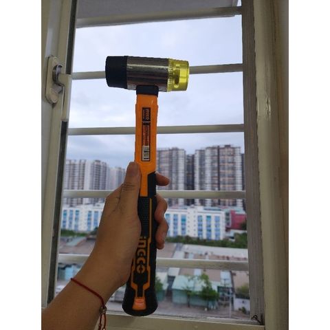Búa Đầu Nhựa & Cao Su HRPH8140 - Dài 320mm, Cán Chống Trượt, Thiết Kế 2 Đầu Cho Lắp Ráp, Sửa Chữa, DIY - Hàng Chính Hãng