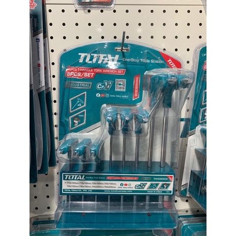 (at8) Bộ 8 chìa lục giác bông tay cầm chử T TOTAL THHW80836