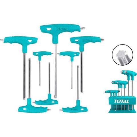 (at8) Bộ 8 chìa lục giác bông tay cầm chử T TOTAL THHW80836