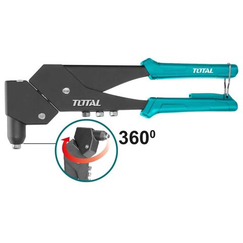 Kìm Rút Rive Xoay 360 Độ TOTAL THT32106 - Dụng Cụ Tiện Ích, Chất Liệu Thép Nhôm, Kích Thước 10.5 Inch, Mũi Rút 2.4mm đến 4.8mm