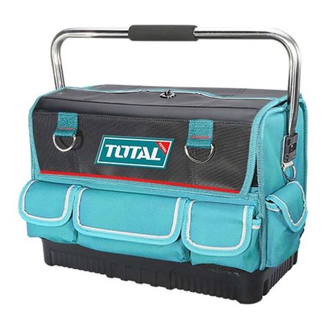 Giỏ Đựng Công Cụ 16 Inch TOTAL THT66L01 - Bền Bỉ, Chống Nước, 14 Túi Đựng, Tay Cầm Kim Loại, Đế Nhựa Chắc Chắn