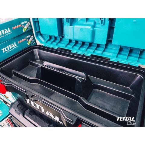 Thùng đựng đồ nghề 17 inch TOTAL TPBX0171 - Nhựa PP Chịu Tải 15KG, Khóa Nhựa, Tay Cầm Bền, Khu Vực Lưu Trữ Thông Minh