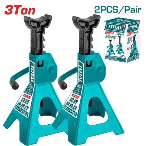 Bộ 2 Đội Kê 3 Tấn TOTAL THJS0301 - Dụng Cụ Nâng Hạ Ổn Định, Chiều Cao Tối Đa 410mm, Phục Vụ Sửa Chữa Xe Hơi