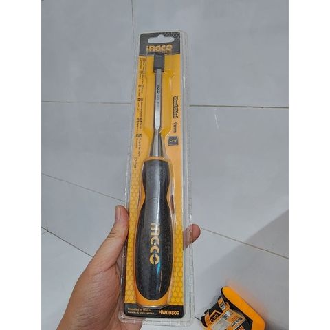 Đục gỗ INGCO HWC0809 9mm - Dụng cụ mộc chất lượng cao, tay cầm chống trượt, dễ giũa sắc bén lại