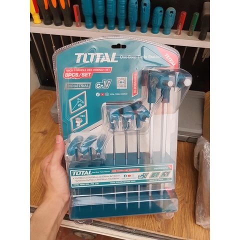 Bộ 8 chìa lục giác tay cầm chữ T TOTAL THHW80816 - Công Cụ Hỗ Trợ Tiện Ích Chất Liệu Cr-V Chịu Nhiệt