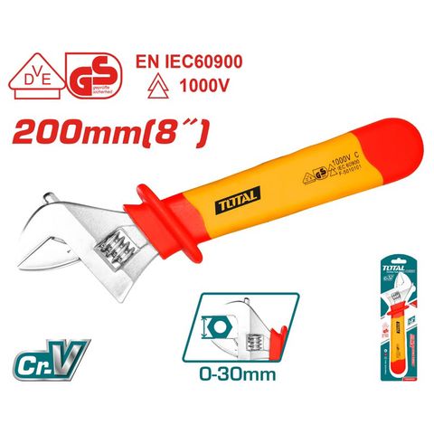 Mỏ Lết 8 Inch Cách Điện 1000V TOTAL THIADW081 - Công Cụ Tiện Ích Chất Lượng Cao, Đảm Bảo An Toàn Khi Sử Dụng
