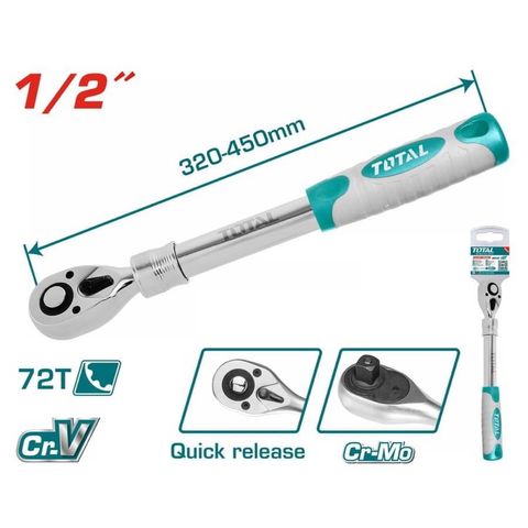(AT8) Cần siết 1/2 inch độ dài điều chỉnh được TOTAL THT106128L