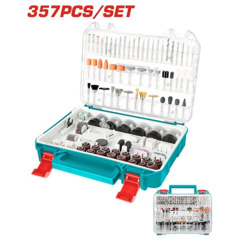 (BO MA) Bộ 357 chi tiết (đá mài, cắt, khắc,...) cho máy mài khuôn mini cốt 3.2li Total TACSD13571