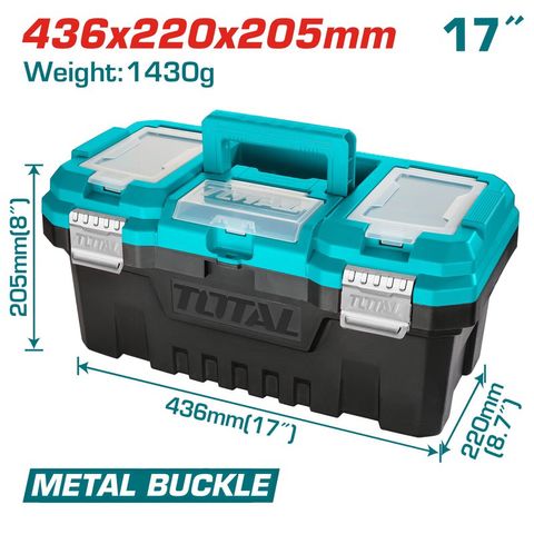 (AT8) Thùng đựng đồ nghề 17 inch TOTAL TPBX0172 (Khoá kim loại)
