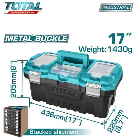 (AT8) Thùng đựng đồ nghề 17 inch TOTAL TPBX0172 (Khoá kim loại)
