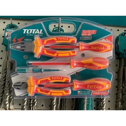 (at8) Bộ 6 công cụ cách điện 1000V TOTAL THKIST3062