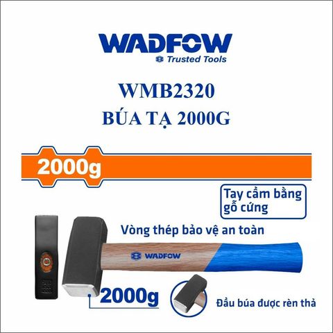 Búa Tạ Cáng Gỗ WADFOW WMB2320 - 2kg Thép Carbon 45 Chất Lượng, Dụng Cụ Tập Gym Hoàn Hảo