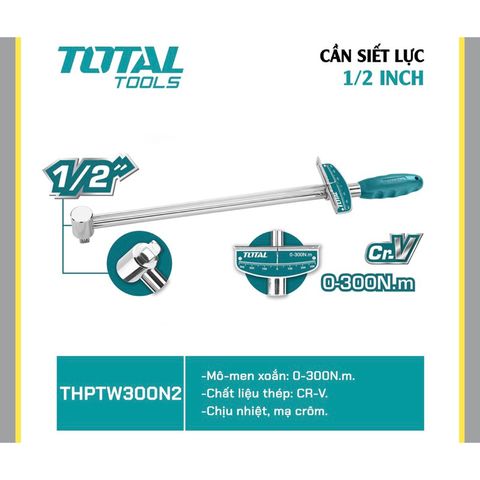 Cần siết lực 300Nm 1/2 inch TOTAL THPTW300N2