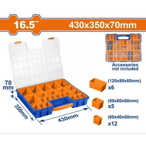 Hộp Đựng Linh Kiện PP 430mm x 350mm x 70mm - Dễ Dàng Mang Theo, Nhiều Ngăn Có Thể Tháo Rời - Sản Phẩm Chính Hãng WADFOW