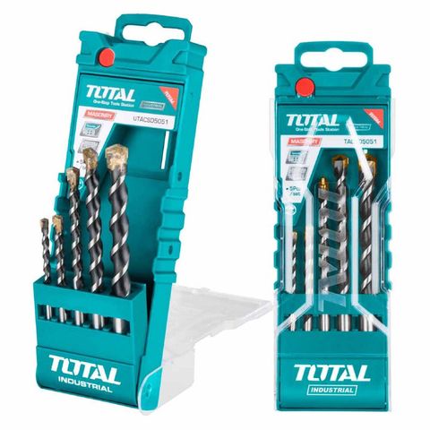 Bộ 5 Mũi Khoan Bê Tông Đuôi Trơn TOTAL TACSD5051 - Dụng Cụ Tiện Ích Cho Công Trình Xây Dựng 5 Đầu Kích Thước Khác Nhau