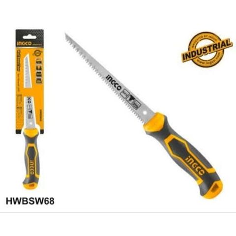 Cưa tay mỏ nhọn INGCO HWBSW68 - Kích thước 6”/150 mm, chất liệu SK5 Đài Loan, răng cưa chịu nhiệt, cắt chính xác, tiện ích lâu dài