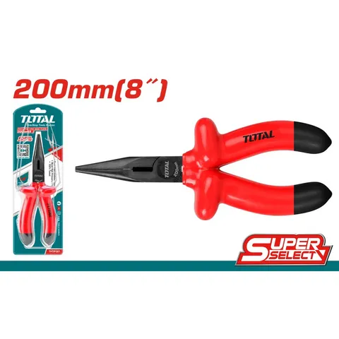 Kìm Mũi Nhọn 8 Inch Cách Điện TOTAL THTIP381 - Kiểm Tra Điện 10000V, Dụng Cụ An Toàn Cho Thợ Điện