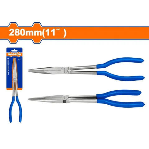 Kìm Mũi Dài 11 Inch WADFOW WPL1E11 - Dụng Cụ Tiện Ích Chống Gỉ, Tay Cầm Nhựa, Phù Hợp Cho Sửa Chữa Và DIY