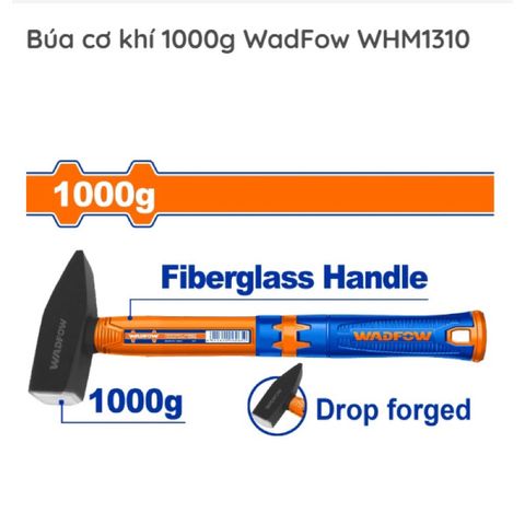 1kg Búa đóng đinh cáng cao su đầu vuông dẹp WADFOW WHM1310
