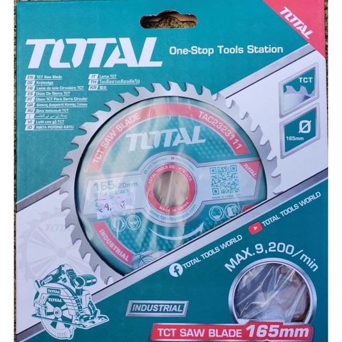 Lưỡi cưa đĩa gỗ 165mm TOTAL TAC2323111 thích hợp cho máy TSLI1651