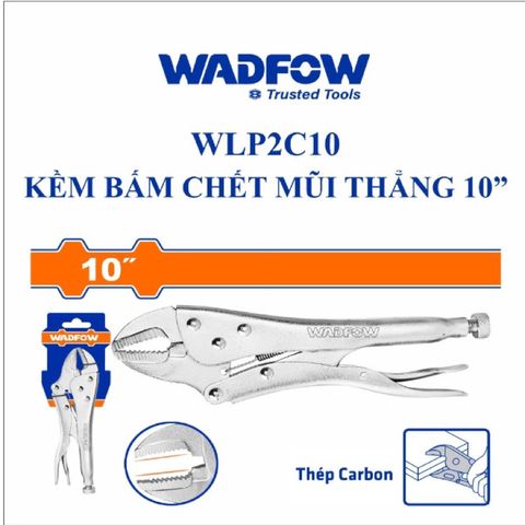 Kìm Bấm 10 Inch Miệng Thẳng WADFOW WLP2C10 - Dụng Cụ Thép Cacbon Chất Lượng Cao, HRC38°-HRC48°