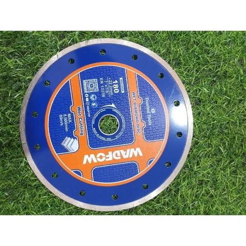 Lưỡi cắt gạch ướt Wadfow 180x22.2mm - Độ bền cao, phù hợp cắt gạch nhanh chóng, bảo hành 6 tháng, đóng gói vỉ đôi tiện lợi.