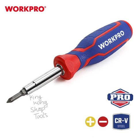 (Xả kho) Tua vít 6 trong 1 cáng cao su mền thép Cr-V (hàng tốt) WORKPRO WP221046
