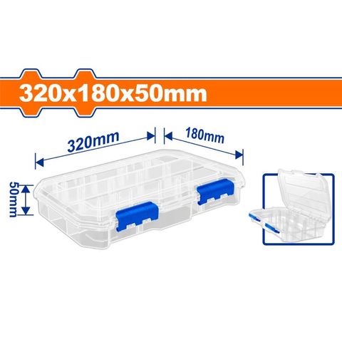 (at9) WTB8342 Hộp đựng linh kiện chia ngăn (13 ngăn) nhựa trong WADFOW dùng cho tủ WTB8344