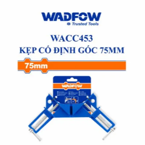 Kẹp Cố Định Góc 90 Độ 75mm WADFOW WACC453 - Hợp Kim Nhôm Tiện Ích Cho Công Trình Xây Dựng và Sửa Chữa