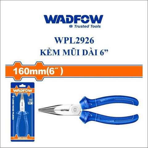 Kìm Mũi Nhọn 6 Inch WADFOW WPL2926 - Dụng Cụ Hỗ Trợ Chuyên Nghiệp, Chống Gỉ, Tay Cầm Nhựa Bền Bỉ